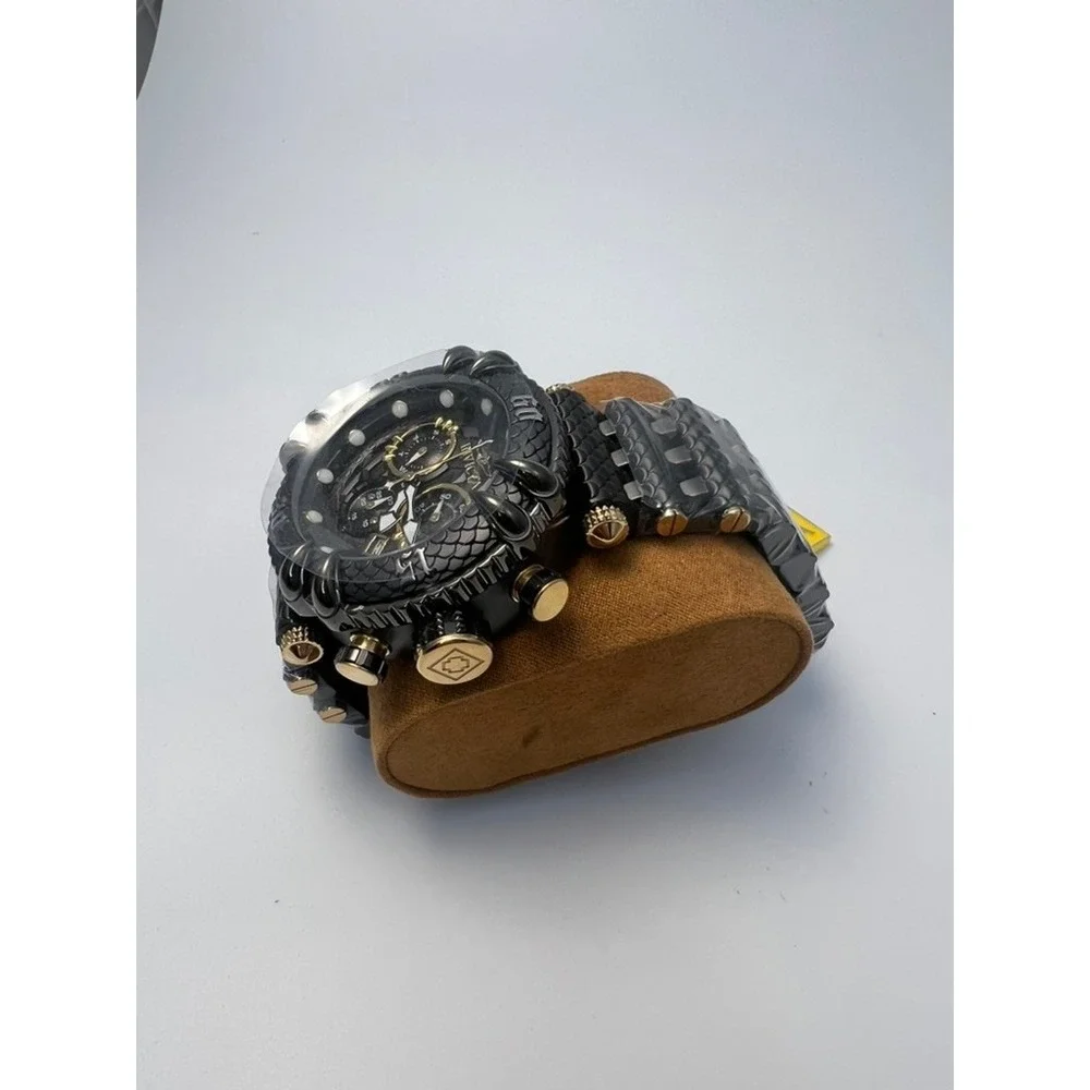#W001 Invicta Subaqua 34704 Men's Swiss Quartz Chronograph 52mm Black Gold Watch